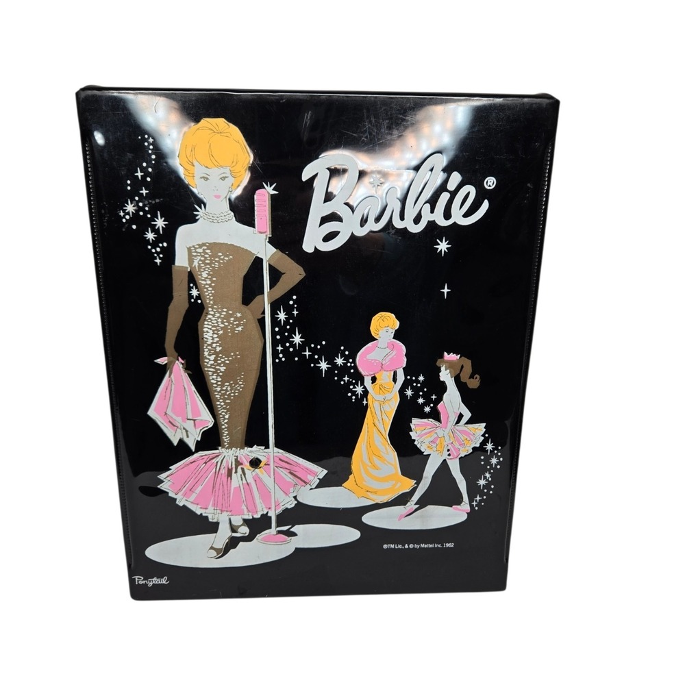 1962 Vintage Barbie Doll Carrying Case Black Vinyl "Solo In The Spotlight"